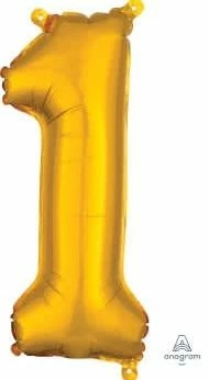 Funny Balloonsusa 1 Gold 3307701 - 14 In