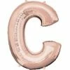 Funny Balloonsusa Rose Gold C Letter 3745401 - 16 In Foil Balloons
