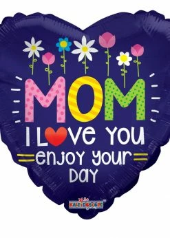 Funny Balloonsusa Mom I Love You Enjoy Your Day 84373-18 Foil Balloons