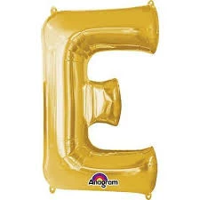Funny Balloonsusa Gold E Letter 3302011 - 16 In Foil Balloons