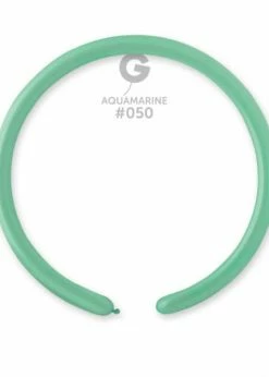 Funny Balloons Usa D2: #050 Acquamarine 215014 Standard Color 1/60 In Latex Balloons