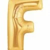 Funny Balloons Usa Gold F Letter 14906G - 7 In