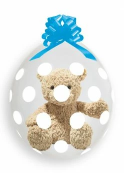 Funny Balloons Usa Latex Balloons GS18: # 157 Stuffing Clear Polka Dots White. 921595