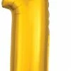Funny Balloons Usa 1 Gold 3655301 - 26 In Foil Balloons