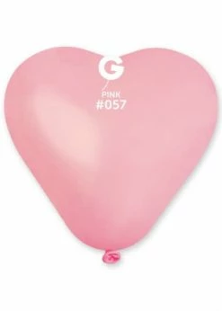 Funny Balloons Usa Latex Balloons CR6: #057 Pink Heart Shape 575712