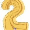 Funny Balloonsusa Number 2 Gold 7 In Foil Balloons