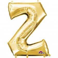 Funny Balloons Usa Foil Balloons Gold Z Giant Letter 3300001 - 34 In