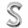 Funny Balloonsusa Silver S Letter 3304801 - 16 In