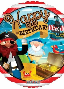Funny Balloonsusa Foil Balloons Birthday Pirata Treasure 19705-18