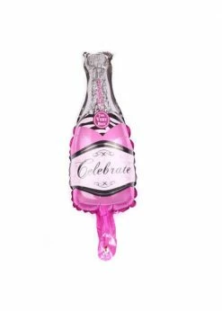 Funny Balloonsusa Mini Celebrate Pink Bubbly Wine 059111 - 12 In