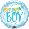 Funny Balloons Usa Baby Boy Banner & Dots 85901 Foil Balloons