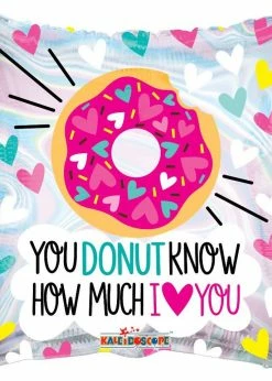 Funny Balloonsusa Donut Love 16053 -18 Foil Balloons