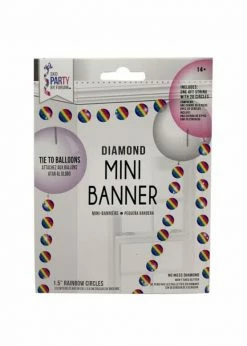 Funny Balloons Usa 3D Mini Banner Diamond Rainbow Circle 98135 Accessories