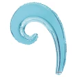 Funny Balloonsusa Light Blue Kurly Wave 19924-DCF Foil Balloons