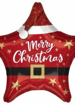 Funny Balloonsusa Santa's Christmas Star 4205101 Foil Balloons