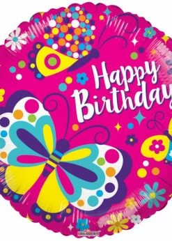 Funny Balloonsusa B-Day Butterfly Pink 15053-18 Foil Balloons