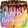 Funny Balloonsusa Rainbow Drip Birthday Cake 10485 Foil Balloons