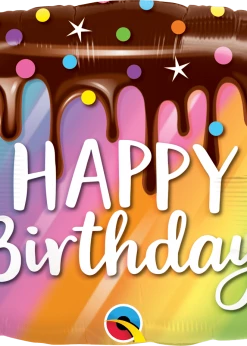 Funny Balloonsusa Rainbow Drip Birthday Cake 10485 Foil Balloons