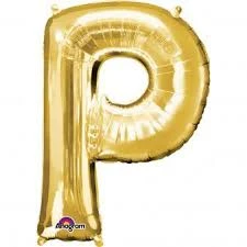 Funny Balloonsusa Gold P Letter 3304301 - 16 In