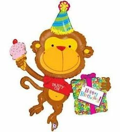 Funny Balloonsusa Foil Balloons Happy Birthday Monkey Present 85485