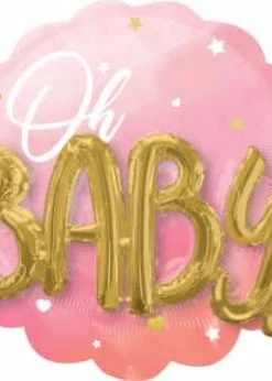 Funny Balloonsusa Pink Oh Baby Girl 3972901 Foil Balloons