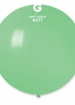 Funny Balloons Usa G30: #077 Mint Green Standard Color 31 In Latex Balloons