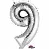 Funny Balloonsusa 9 Silver 2798901 - 34 In Foil Balloons