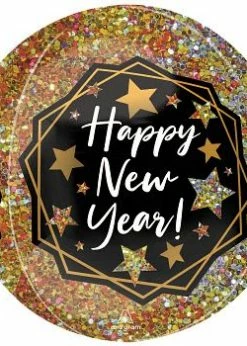 Funny Balloons Usa Foil Balloons HNY Gold Sparkle Orbz 4336701