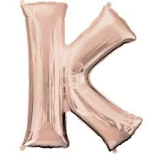 Funny Balloonsusa Rose Gold K Letter 3746201 - 16 In
