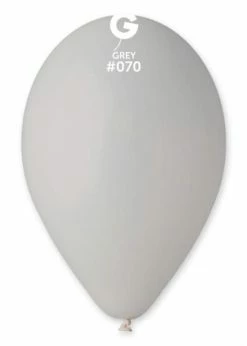 Funny Balloons Usa Latex Balloons G110: #070 Grey 117004 Standard Color 12 In