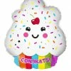 Funny Balloonsusa Cute Congrats Cup Cake 15942-18 Foil Balloons
