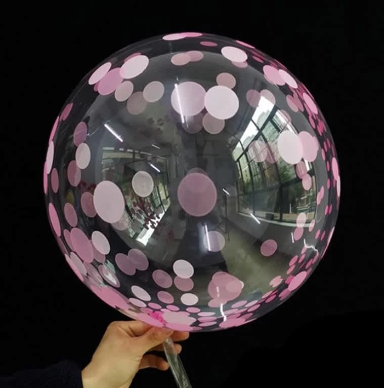 Funny Balloonsusa Bubbles Pink Dots On Clear View Bubble Balloon 400579 - 18 In 3 Funny Balloonsusa Bubbles Pink Dots On Clear View Bubble Balloon 400579 - 18 In