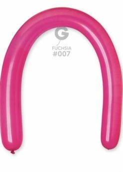 Funny Balloonsusa D6: #007 Fuchsia 350708 Standard Color 3/50 In Latex Balloons