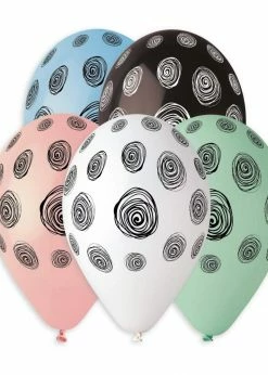 Funny Balloons Usa Latex Balloons GS120: #864 Spiral Dots 929157