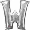 Funny Balloons Usa Foil Balloons Silver W Giant Letter 3299301 - 34 In