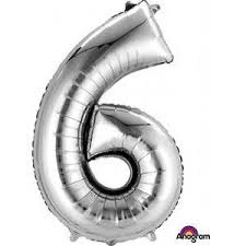 Funny Balloonsusa 6 Silver 3308601 - 14 In