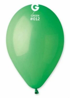 Funny Balloons Usa G110: #012 Green 111200 Standard Color 12 In Latex Balloons