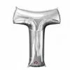 Funny Balloonsusa Silver T Letter 3305001 - 16 In