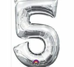 Funny Balloonsusa 5 Silver 3308401 - 14 In