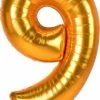 Funny Balloonsusa Foil Balloons 9 Jumbo Gold 3891801 - 53 In