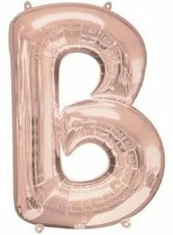 Funny Balloons Usa Rose Gold B Giant Letter 3656501 - 34 In Foil Balloons