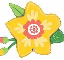 Funny Balloons Usa Yellow Spring Flower 25090 Foil Balloons