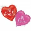 Funny Balloonsusa Foil Balloons Two Hearts, One Love 35758