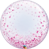 Funny Balloons Usa Pink Confetti On Clear Deco Bubble 57790
