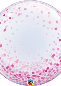 Funny Balloons Usa Pink Confetti On Clear Deco Bubble 57790