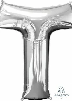 Funny Balloonsusa Silver T Giant Letter 3298501 - 34 In