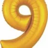 Funny Balloonsusa Foil Balloons 9 Gold 2826001 - 34 In