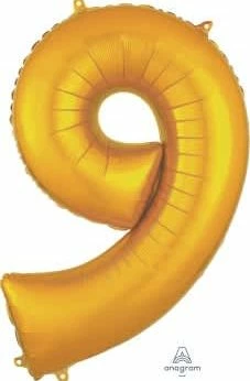 Funny Balloonsusa Foil Balloons 9 Gold 2826001 - 34 In