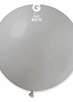 Funny Balloons Usa Latex Balloons G30: #070 Grey 340235 Standard Color 31 In