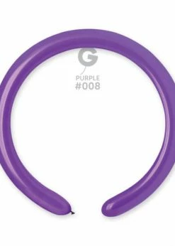 Funny Balloons Usa Latex Balloons D4: #008 Purple 550801 Standard Color 2/60 In